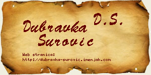 Dubravka Surović vizit kartica